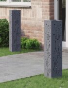 vidaXL Соларна LED светлина за пътека 2 бр. Топло бяло 18 x 18 x 80 см