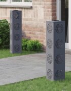 vidaXL Соларна LED светлина за пътека 2 бр. Топло бяло 18 x 18 x 80 см