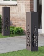 vidaXL Соларна LED светлина за пътека 2 бр. Топло бяло 18 x 18 x 80 см