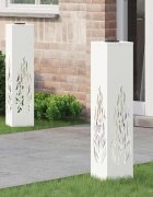 vidaXL Соларна LED светлина за пътека 2 бр. Топло бяло 18 x 18 x 80 см