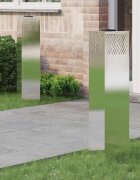 vidaXL Соларна LED светлина за пътека 2 бр. Топло бяло 18 x 18 x 80 см