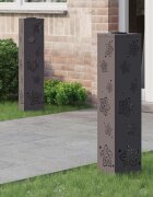 vidaXL Соларна LED светлина за пътека 2 бр. Топло бяло 18 x 18 x 80 см