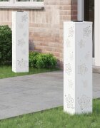 vidaXL Соларна LED светлина за пътека 2 бр. Топло бяло 18 x 18 x 80 см