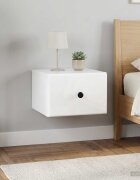 vidaXL Спален шкаф с монтаж на стена 2 бр. Бял гланц 345 x 33 x 20 см