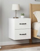 vidaXL Спален шкаф с монтаж на стена 2 бр. Бял гланц 345 x 33 x 40 см