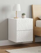 vidaXL Спален шкаф с монтаж на стена 2 бр. Бял гланц 345 x 33 x 40 см