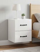 vidaXL Спален шкаф с монтаж на стена 2 бр. Бял гланц 345 x 33 x 40 см
