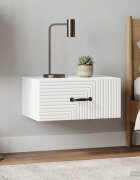 vidaXL Спален шкаф с монтаж на стена 2 бр. Бял гланц 49 x 345 x 20 см