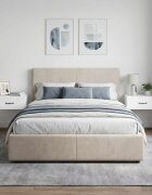vidaXL Спален шкаф с монтаж на стена 2 бр. Бял гланц 49 x 345 x 20 см