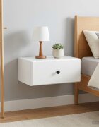 vidaXL Спален шкаф с монтаж на стена 2 бр. Бял гланц 49 x 345 x 20 см