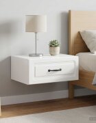 vidaXL Спален шкаф с монтаж на стена 2 бр. Бял гланц 49 x 345 x 20 см