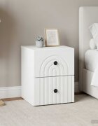 vidaXL Спален шкаф с монтаж на стена 2 бр. Бяло 33 x 345 x 40 см