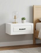vidaXL Спален шкаф с монтаж на стена 2 бр. Бяло 49 x 345 x 20 см