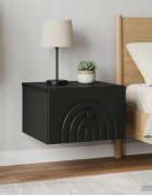 vidaXL Спален шкаф с монтаж на стена 2 бр. Черно 33 x 345 x 20 см