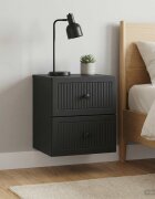 vidaXL Спален шкаф с монтаж на стена 2 бр. Черно 33 x 345 x 40 см