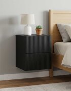 vidaXL Спален шкаф с монтаж на стена 2 бр. Черно 33 x 345 x 40 см