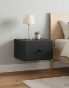 vidaXL Спален шкаф с монтаж на стена 2 бр. Черно 345 x 33 x 20 см