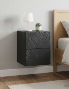 vidaXL Спален шкаф с монтаж на стена 2 бр. Черно 345 x 33 x 40 см