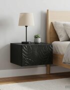 vidaXL Спален шкаф с монтаж на стена 2 бр. Черно 49 x 345 x 20 см