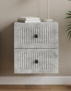 vidaXL Спален шкаф с монтаж на стена Бетонно сиво 33 x 345 x 40 см