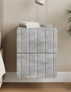 vidaXL Спален шкаф с монтаж на стена Бетонно сиво 33 x 345 x 43 см