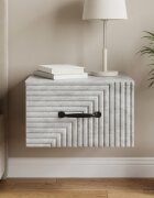 vidaXL Спален шкаф с монтаж на стена Бетонно сиво 345 x 33 x 20 см