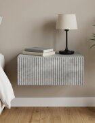 vidaXL Спален шкаф с монтаж на стена Бетонно сиво 49 x 345 x 20 см