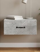 vidaXL Спален шкаф с монтаж на стена Бетонно сиво 49 x 345 x 20 см
