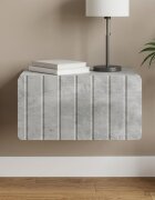 vidaXL Спален шкаф с монтаж на стена Бетонно сиво 49 x 345 x 24 см