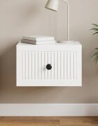 vidaXL Спален шкаф с монтаж на стена Бял гланц 33 x 345 x 20 см