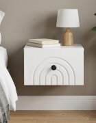 vidaXL Спален шкаф с монтаж на стена Бял гланц 33 x 345 x 20 см