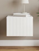 vidaXL Спален шкаф с монтаж на стена Бял гланц 33 x 345 x 20 см