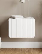 vidaXL Спален шкаф с монтаж на стена Бял гланц 33 x 345 x 24 см