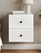 vidaXL Спален шкаф с монтаж на стена Бял гланц 33 x 345 x 40 см
