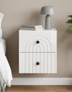vidaXL Спален шкаф с монтаж на стена Бял гланц 33 x 345 x 40 см
