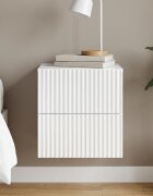 vidaXL Спален шкаф с монтаж на стена Бял гланц 33 x 345 x 40 см