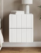 vidaXL Спален шкаф с монтаж на стена Бял гланц 33 x 345 x 43 см