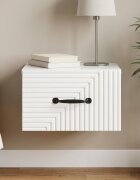 vidaXL Спален шкаф с монтаж на стена Бял гланц 345 x 33 x 20 см