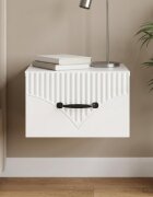 vidaXL Спален шкаф с монтаж на стена Бял гланц 345 x 33 x 20 см