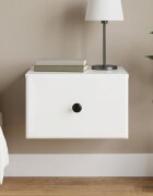 vidaXL Спален шкаф с монтаж на стена Бял гланц 345 x 33 x 20 см