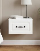 vidaXL Спален шкаф с монтаж на стена Бял гланц 345 x 33 x 20 см