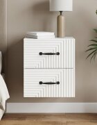 vidaXL Спален шкаф с монтаж на стена Бял гланц 345 x 33 x 40 см