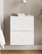 vidaXL Спален шкаф с монтаж на стена Бял гланц 345 x 33 x 40 см
