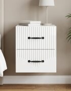 vidaXL Спален шкаф с монтаж на стена Бял гланц 345 x 33 x 40 см