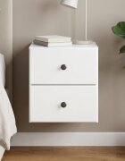 vidaXL Спален шкаф с монтаж на стена Бял гланц 345 x 33 x 40 см