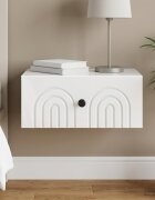 vidaXL Спален шкаф с монтаж на стена Бял гланц 49 x 345 x 20 см
