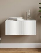 vidaXL Спален шкаф с монтаж на стена Бял гланц 49 x 345 x 20 см