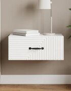 vidaXL Спален шкаф с монтаж на стена Бял гланц 49 x 345 x 20 см