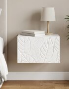 vidaXL Спален шкаф с монтаж на стена Бял гланц 49 x 345 x 20 см