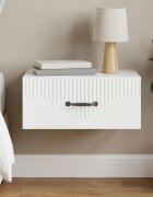 vidaXL Спален шкаф с монтаж на стена Бял гланц 49 x 345 x 20 см